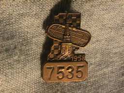 1958 Pit Badge